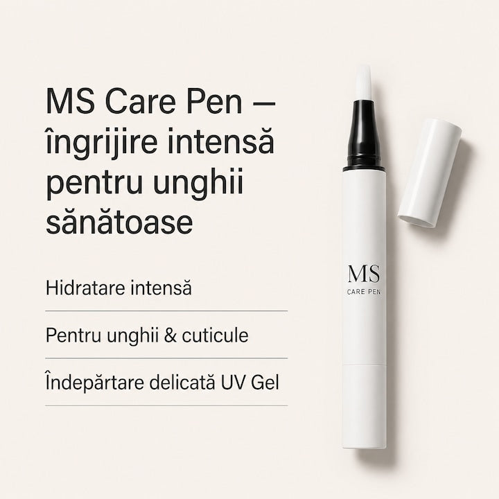 MS Care Pen: îngrijire pentru unghii și cuticule și îndepărtarea delicată a foliilor gel UV